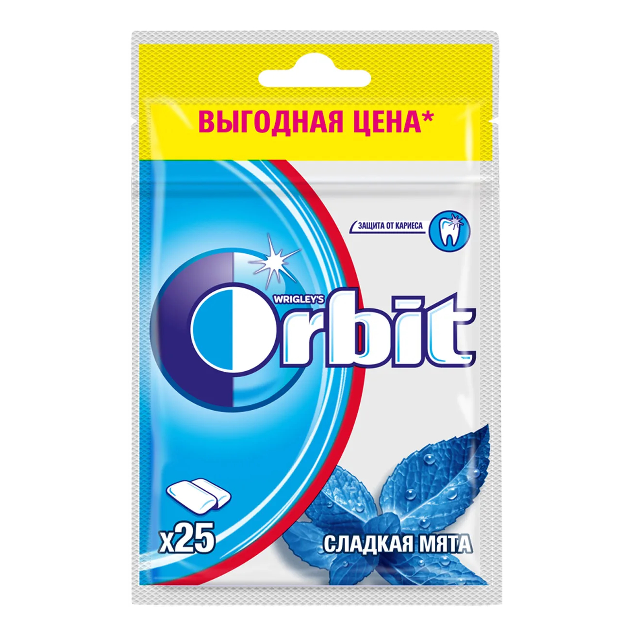 фото Жевательная резинка orbit сладкая мята, пакет, 34 г