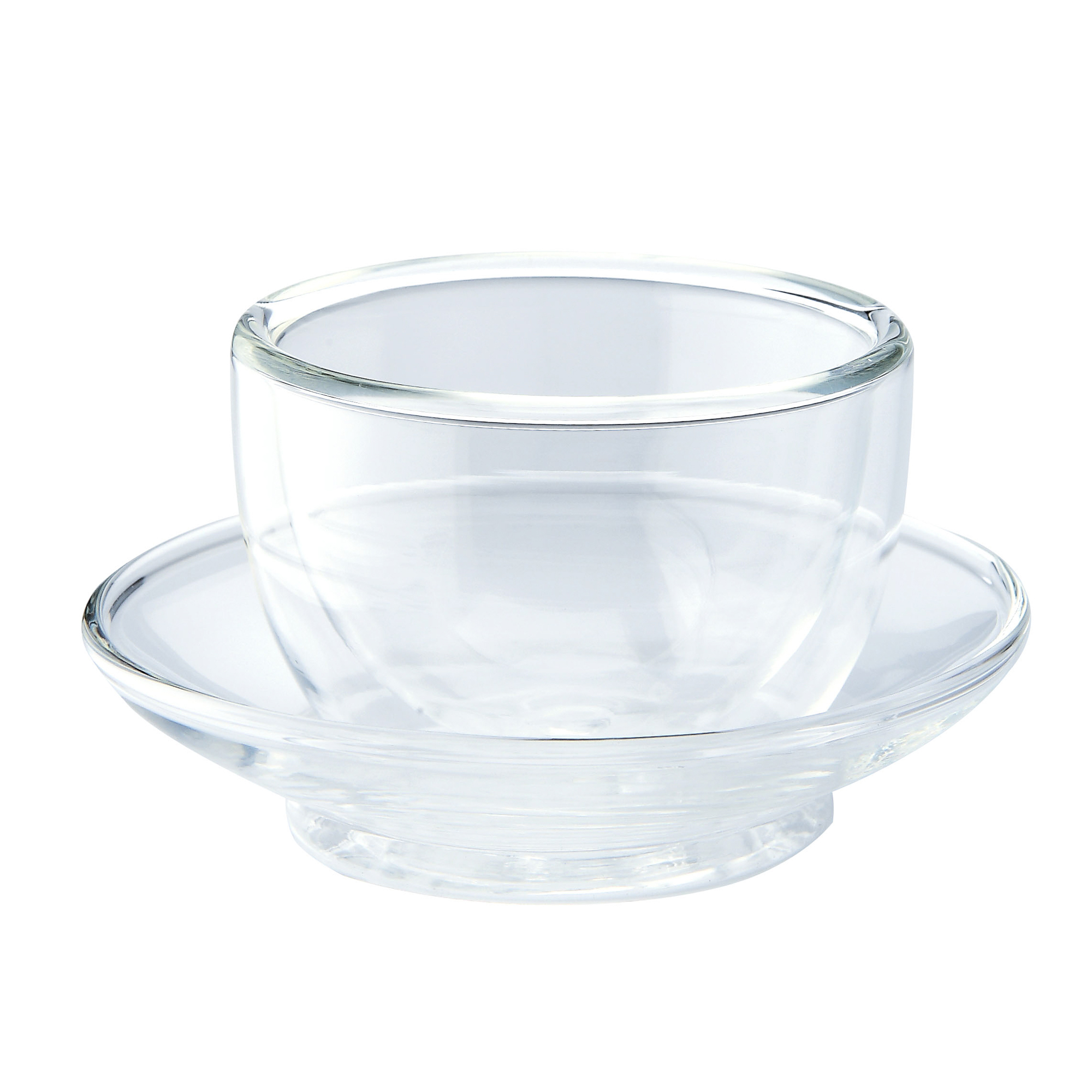 Чашка с блюдцем 75 мл двойное стекло Gipfel - фото 1