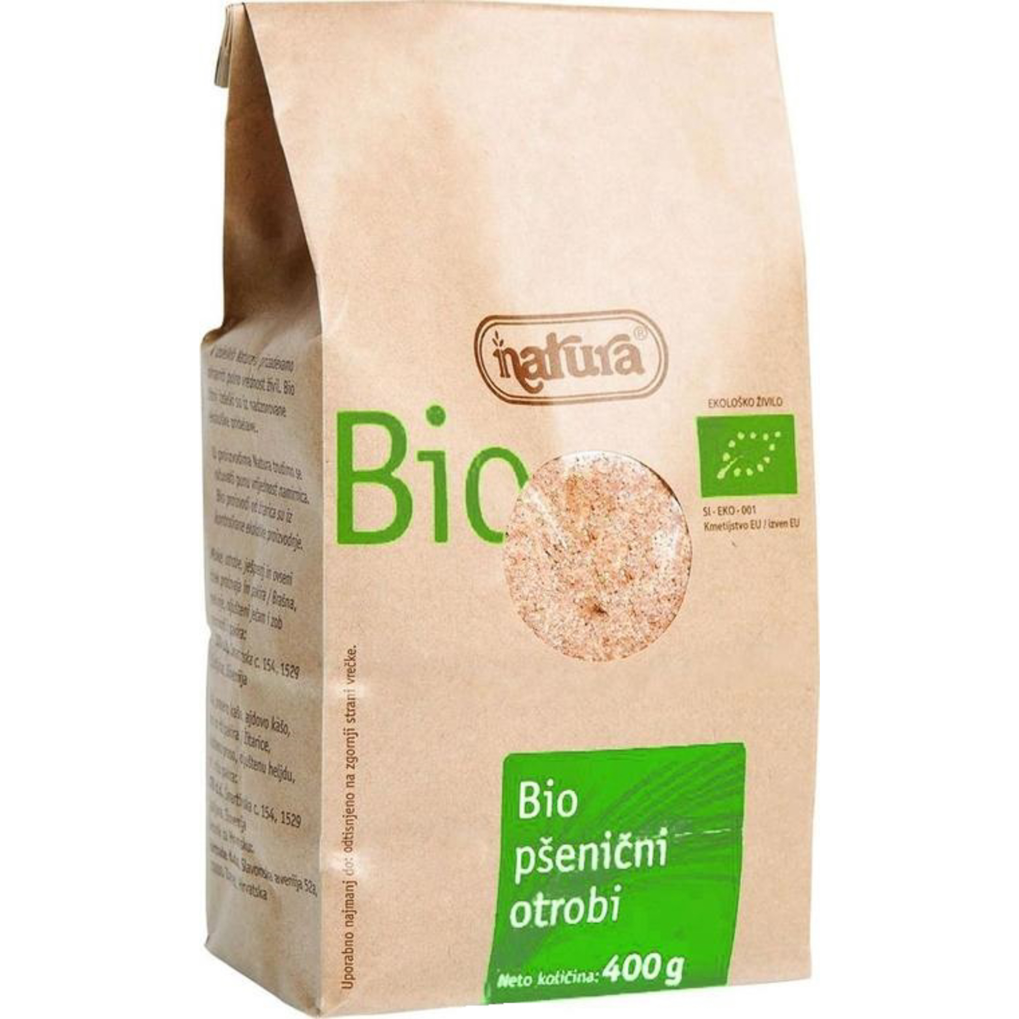 Отруби Natura Bio пшеничные органические 400 г