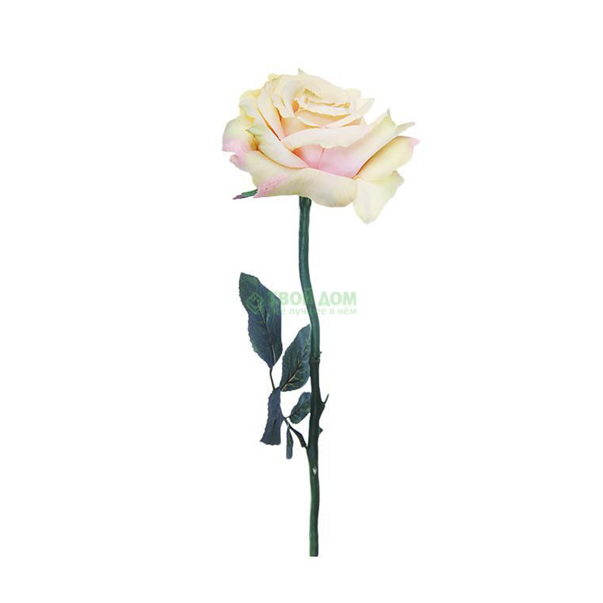 фото Litao цветок искуственный роза желто-зеленая 70 см. (g5758 9254)
