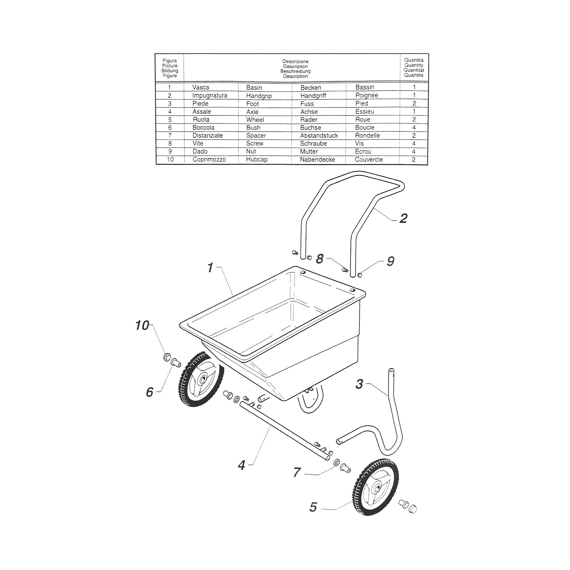 фото Тачка пластиковая verdemax 120х59х63 см