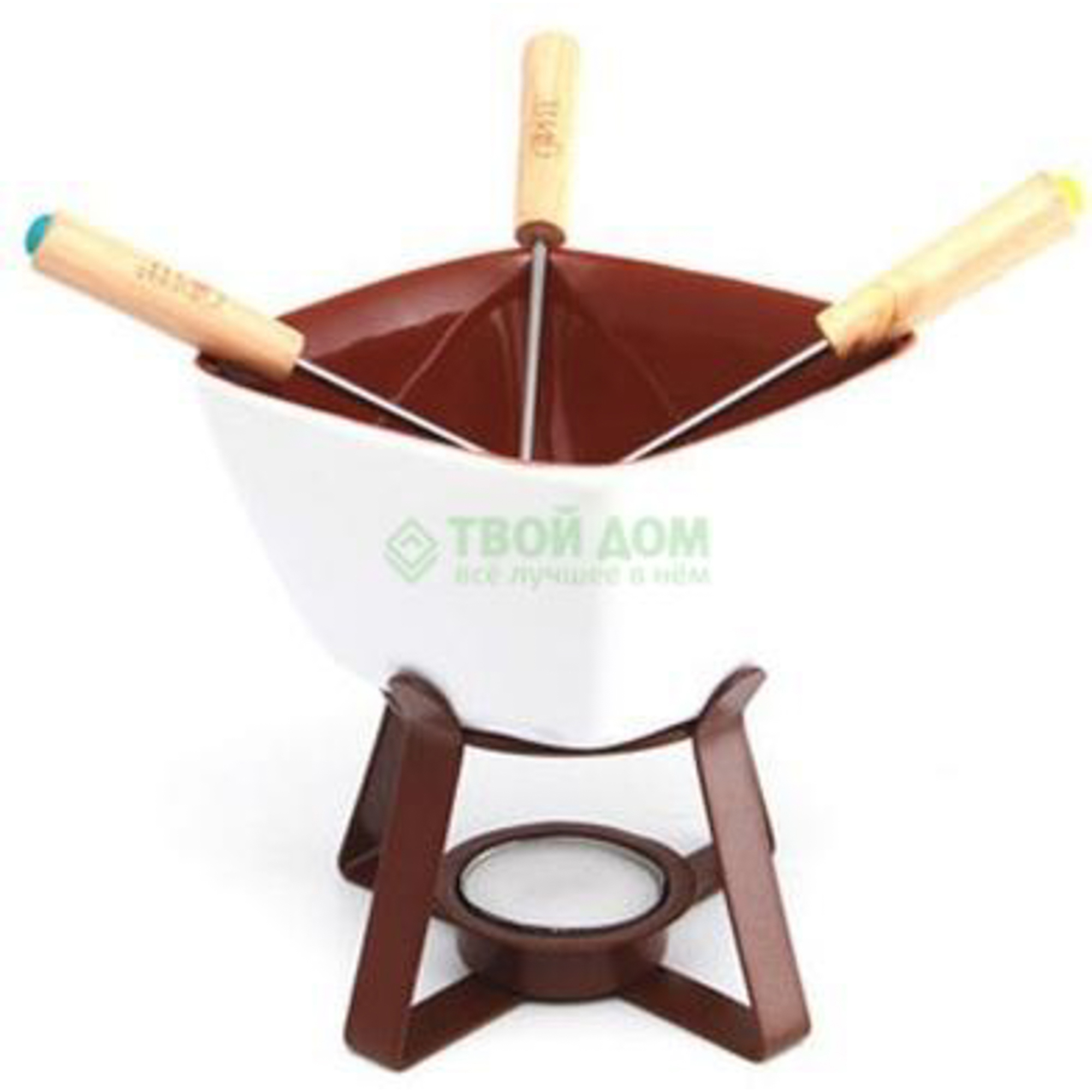 

Набор для фондю GIPFEL 1979 4 предмета, Коричневый;белый