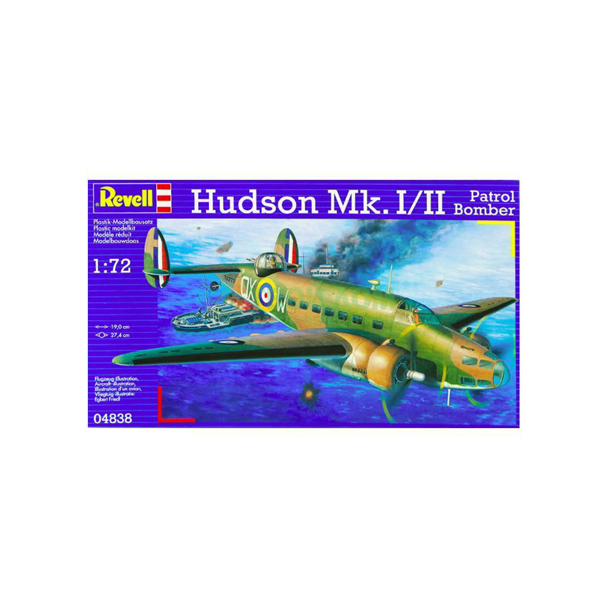 

Модель для склеивания Revell Самолет бомбардировщик hudson mk i/ii, Зелёный;коричневый