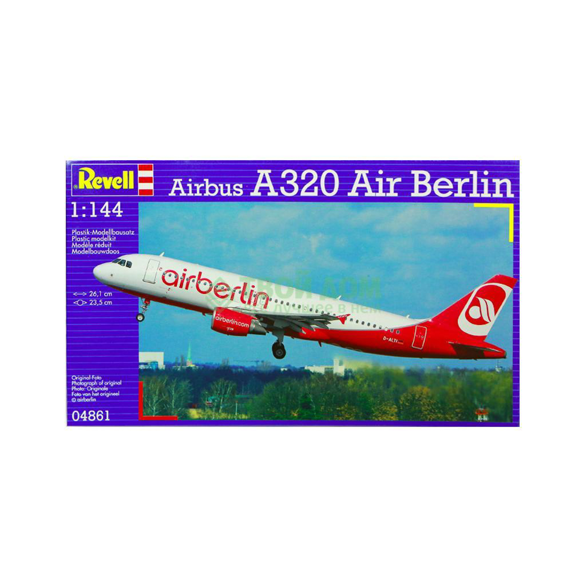 

Модель для склеивания Revell Самолет пассажairbus a320 airberlin, Белый;красный