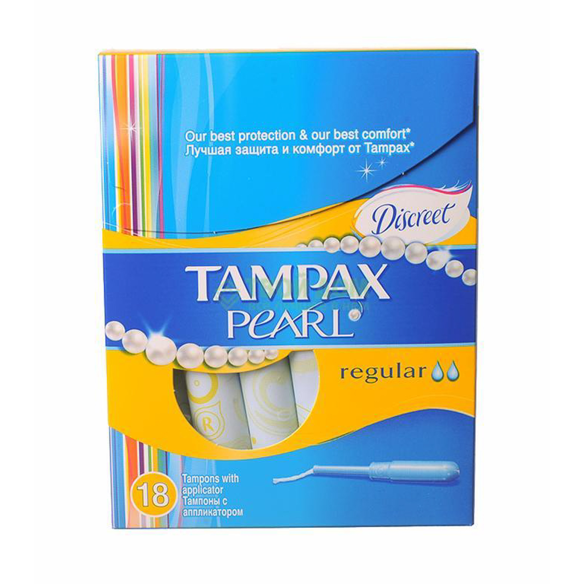 фото Тампон tampax discreet pearl regular duo 18шт