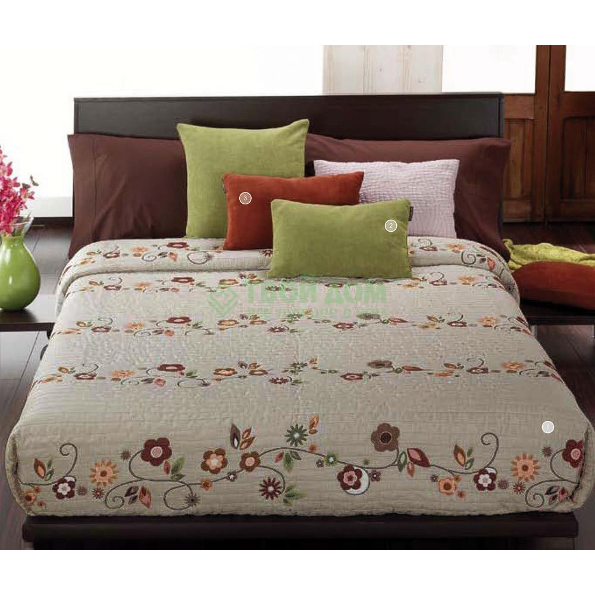 

Плед Manterol Aroma 185x270 Green-Brown