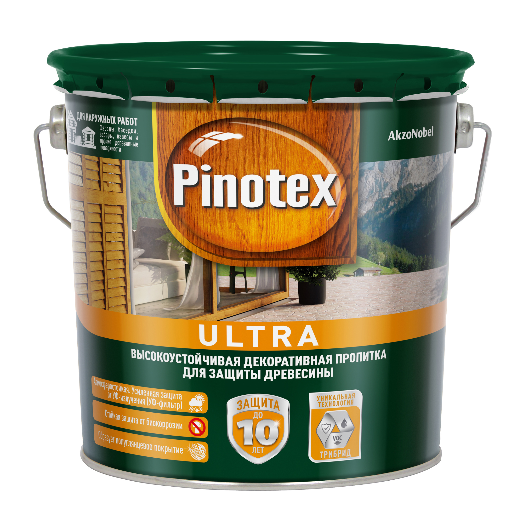 фото Пропитка pinotex ultra 2.7л красное дерево