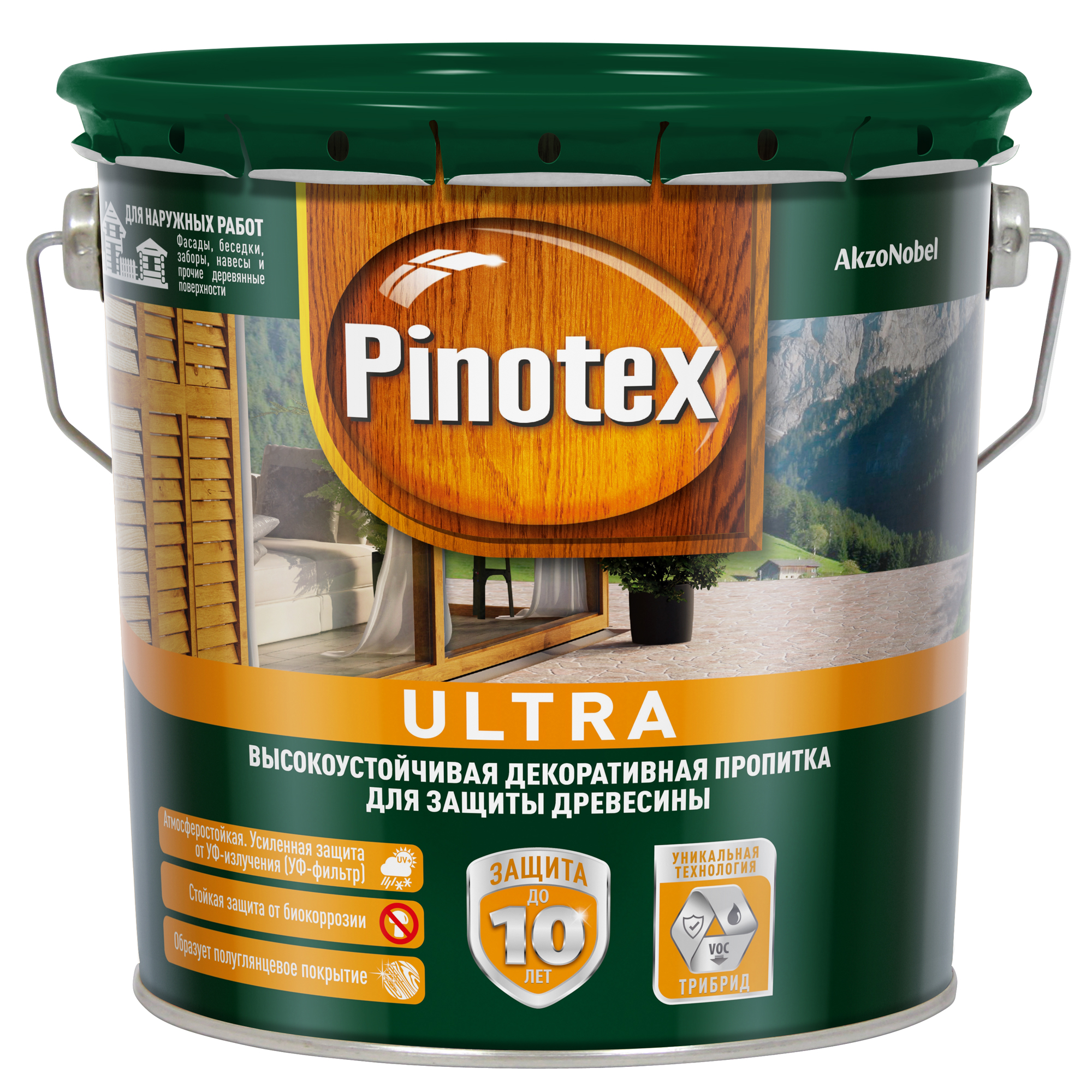 фото Пропитка pinotex ultra 2.7л рябина