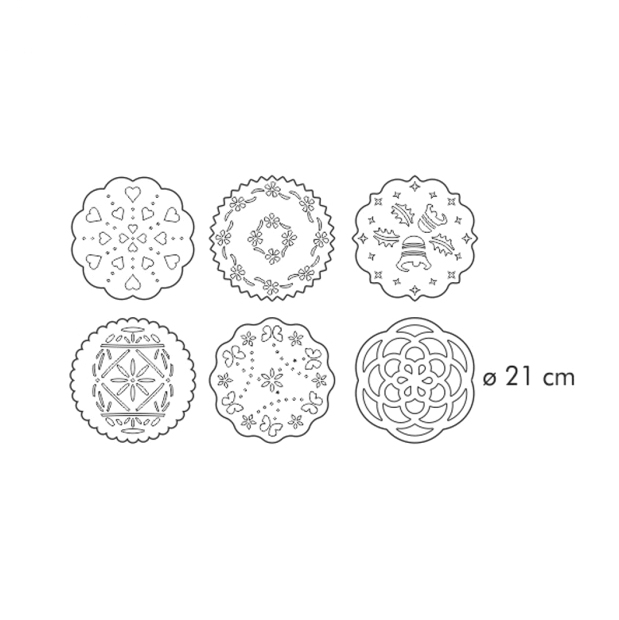 Комплект трафаретов для торта TESCOMA 630676, цвет синий - фото 3