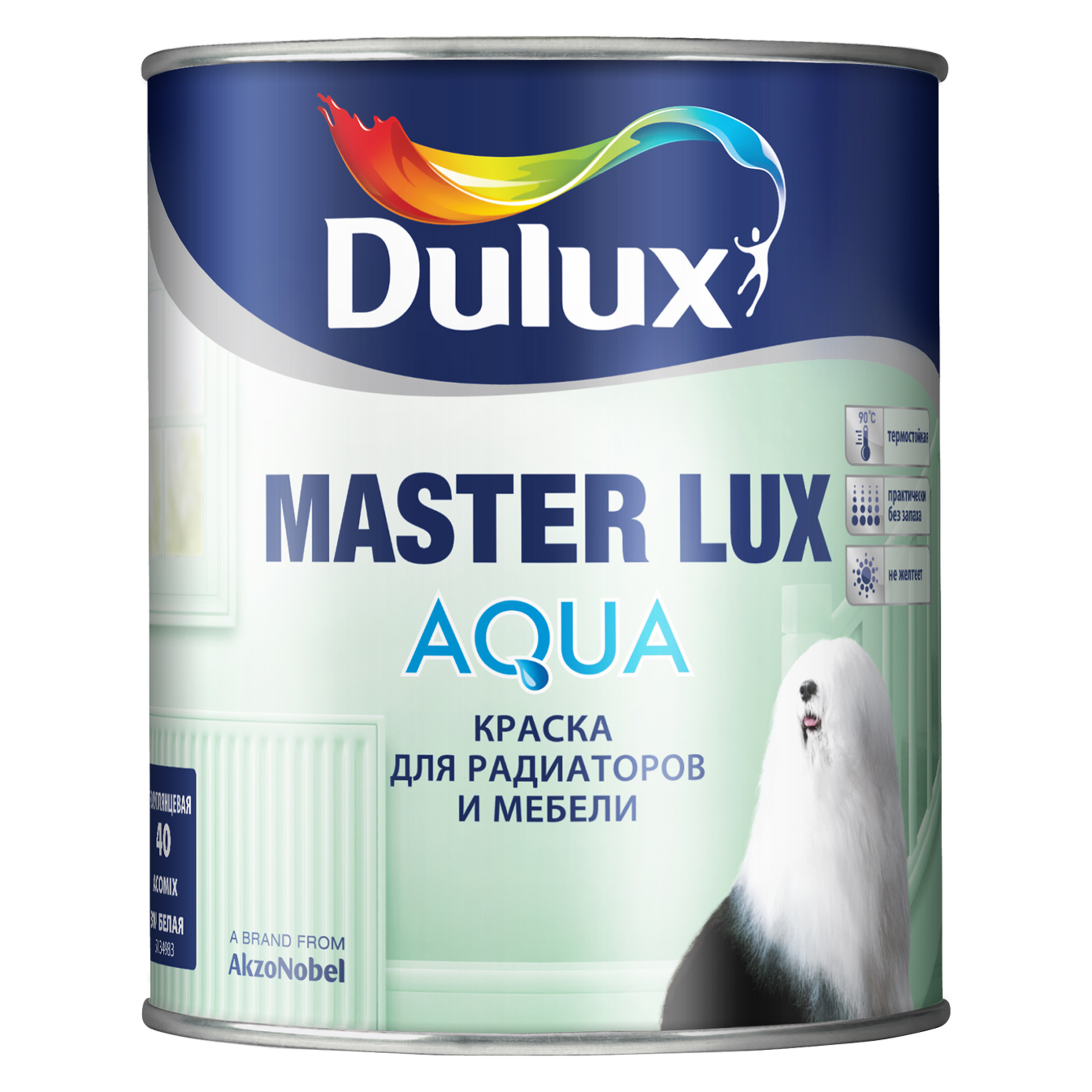 фото Краска dulux master lux aqua 40 bw 1л