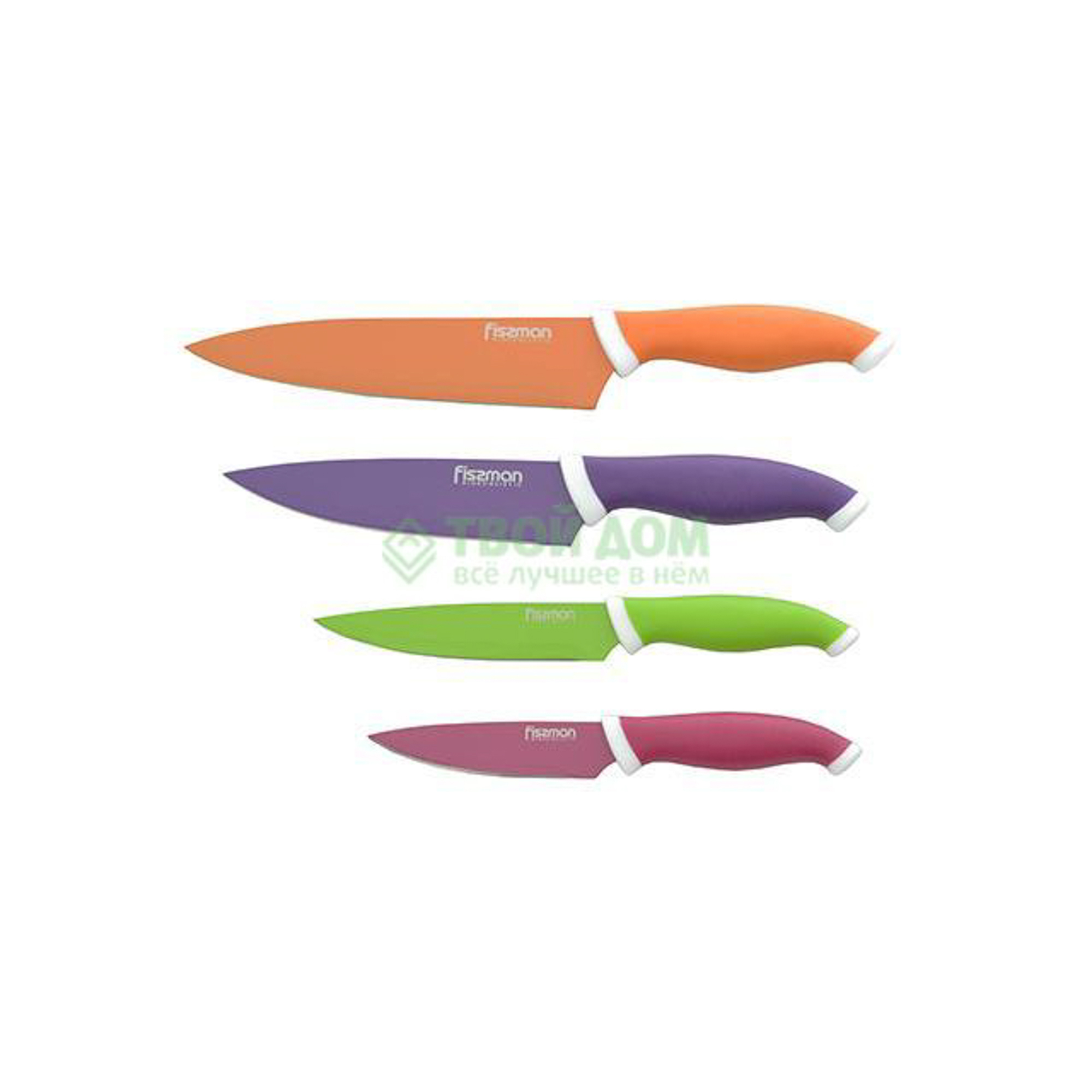 Набор ножей 5 предметов sambuca на акрил. Подставке (KN-2655.5), цвет фиолетовый - фото 1