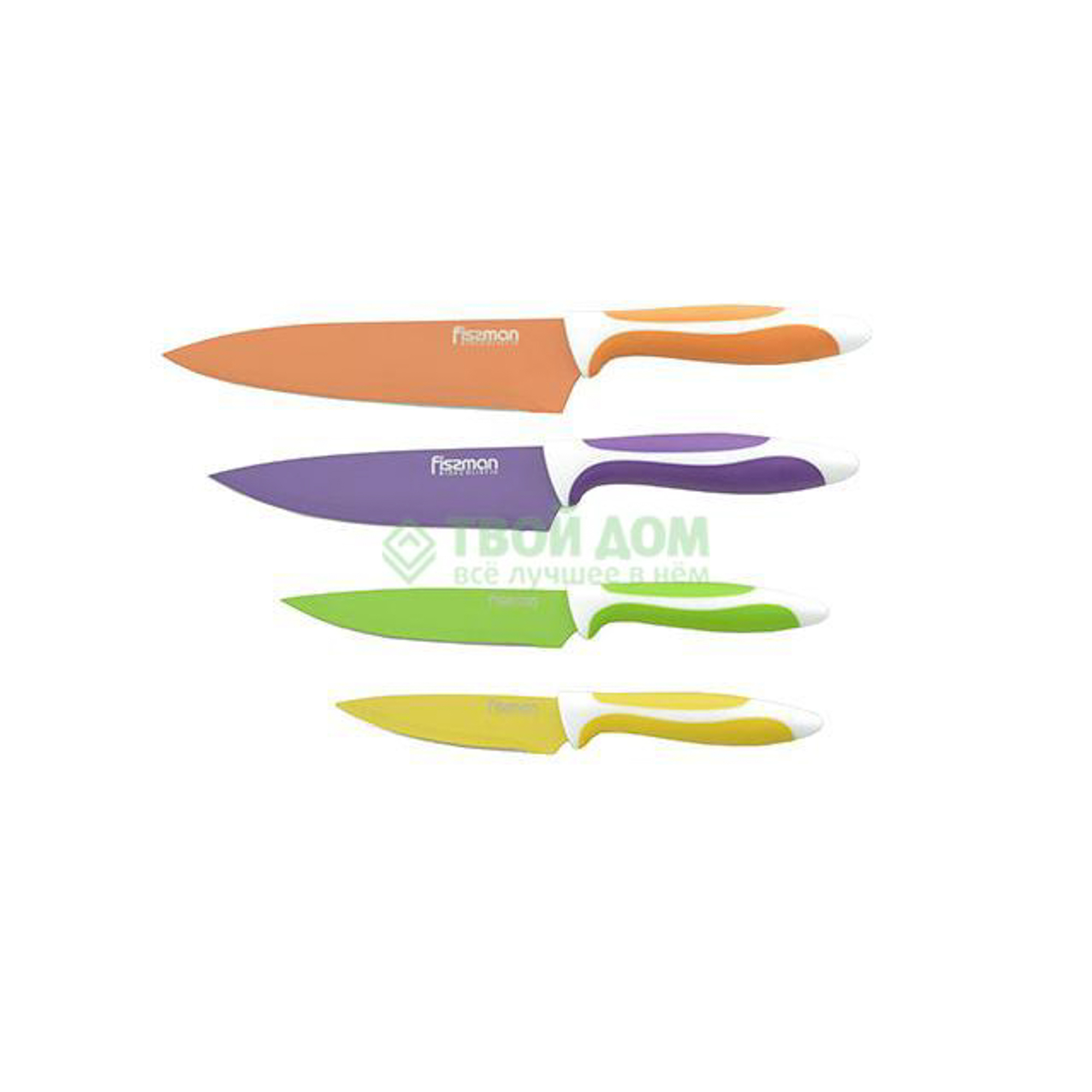 Набор ножей 5пр magellan на акрил.подставке (KN-2656.5), цвет фиолетовый - фото 1