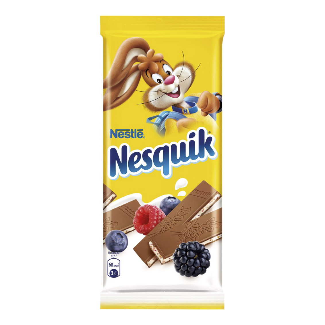 фото Шоколад nesquik молочный с молочной начинкой ягодами и злаками 100 г