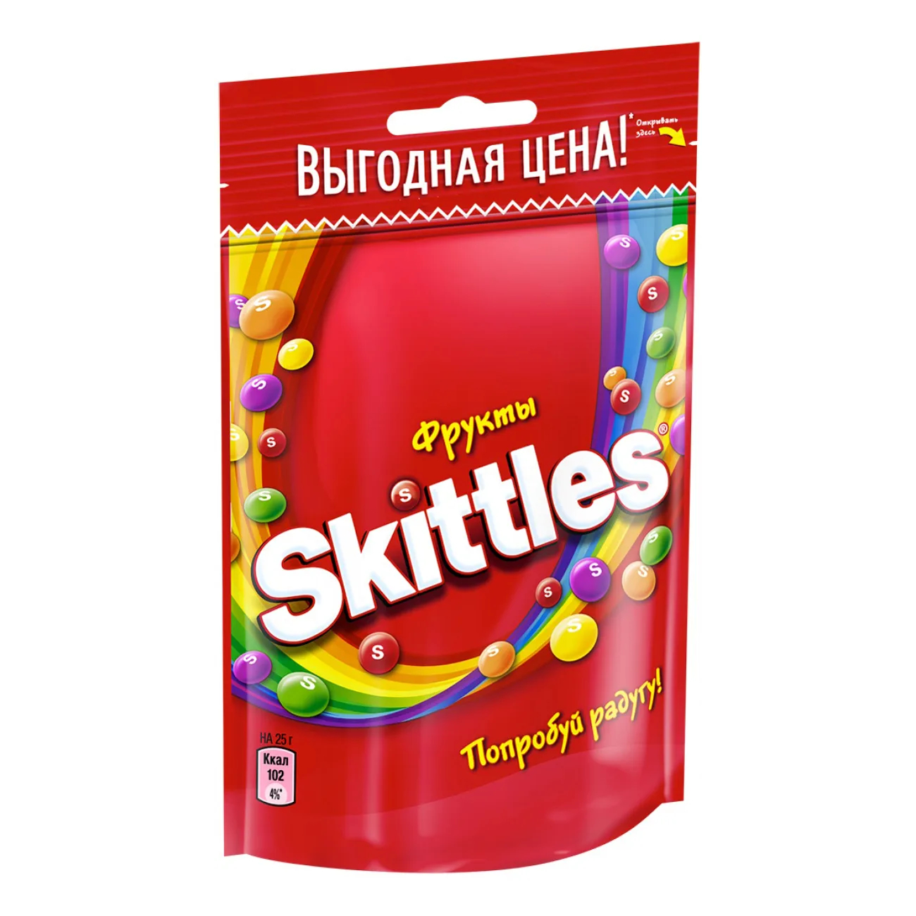 

Драже Skittles Фрукты, в разноцветной глазури, 100 г