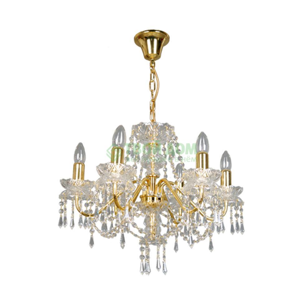 фото Люстра подвесная la lampada lam l 1063/5 wb bronz+crystal