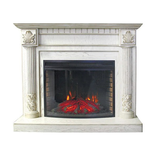 

Портал Royal Flame Rodos белый дуб патина золото