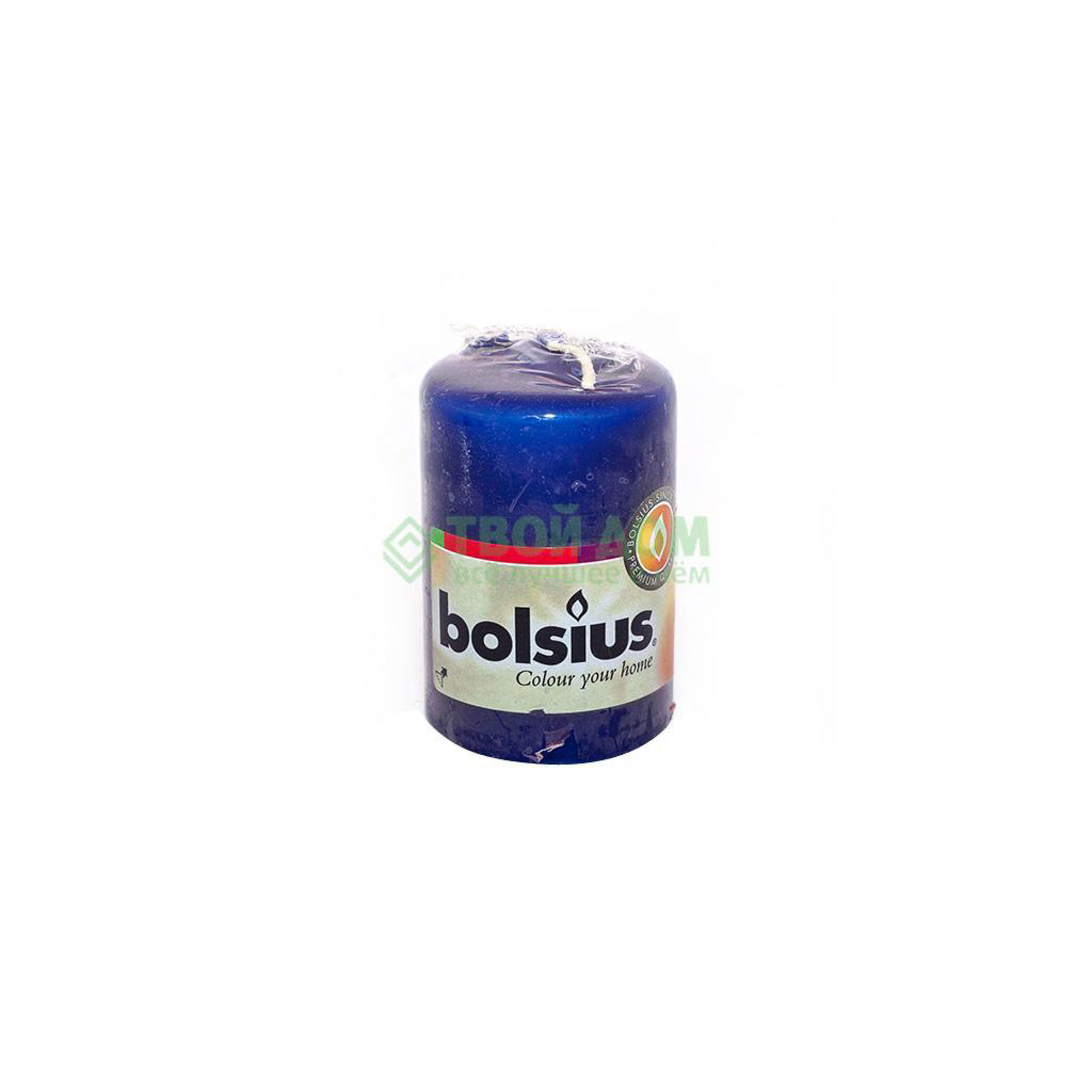 

Свеча Bolsius 80/50 синий