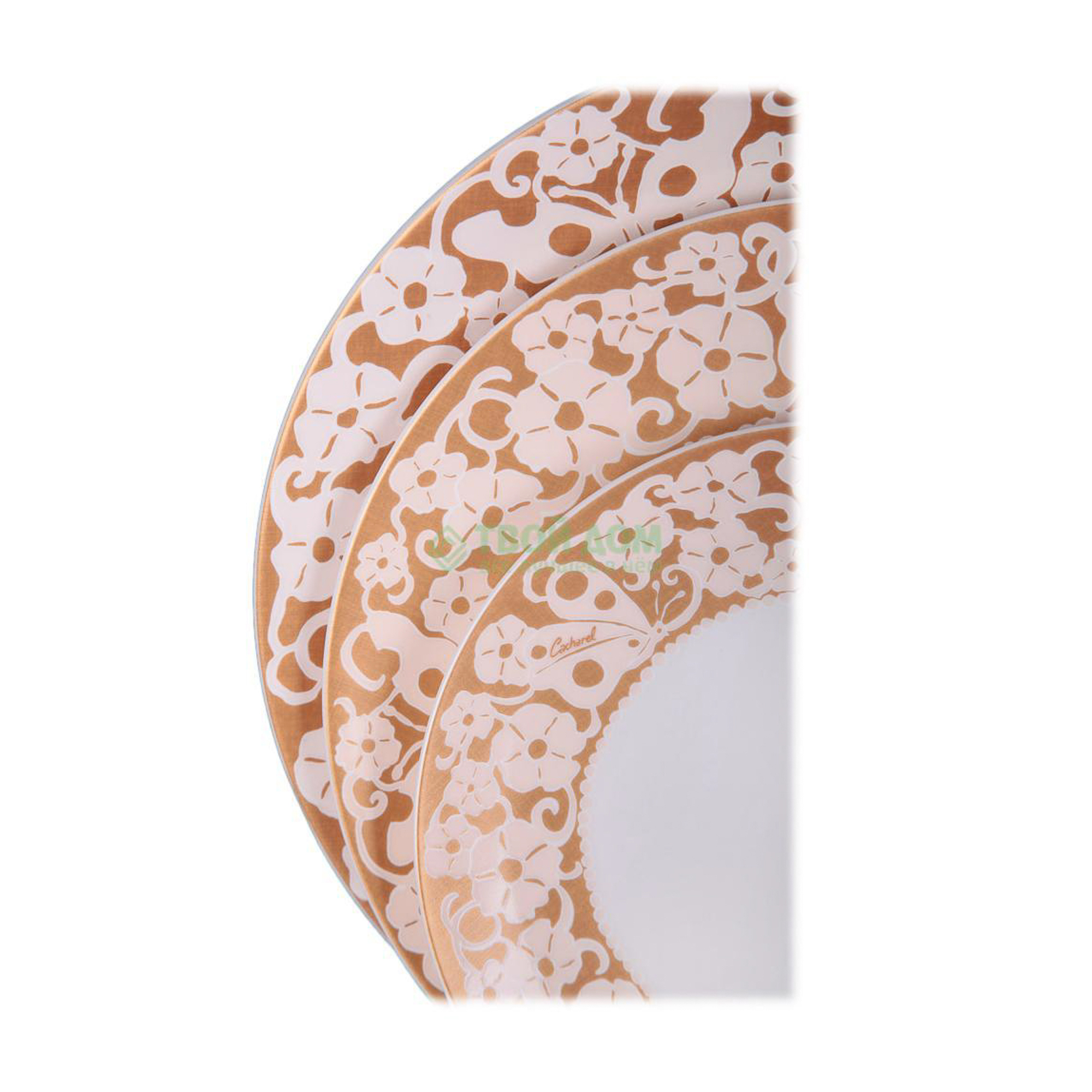 Набор тарелок Hankook Prouna Дентель голд 21 см 6 шт, цвет коричневый - фото 1