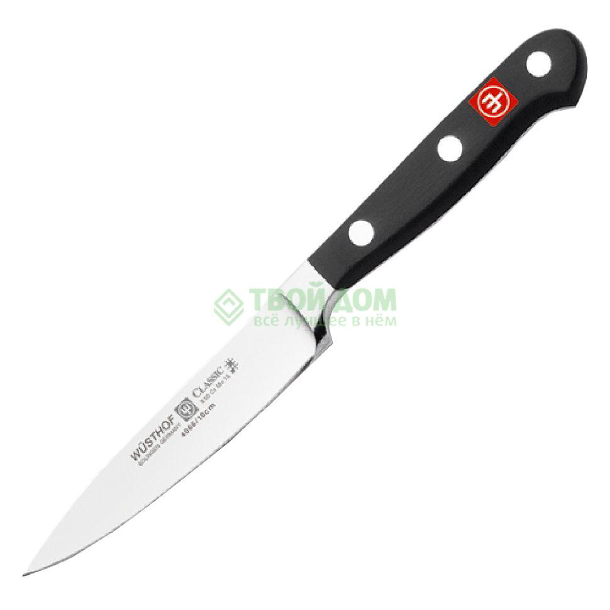 Нож овощной Wusthoff Нож кухонный овощной 10 см classic (4066/10), цвет черный - фото 2