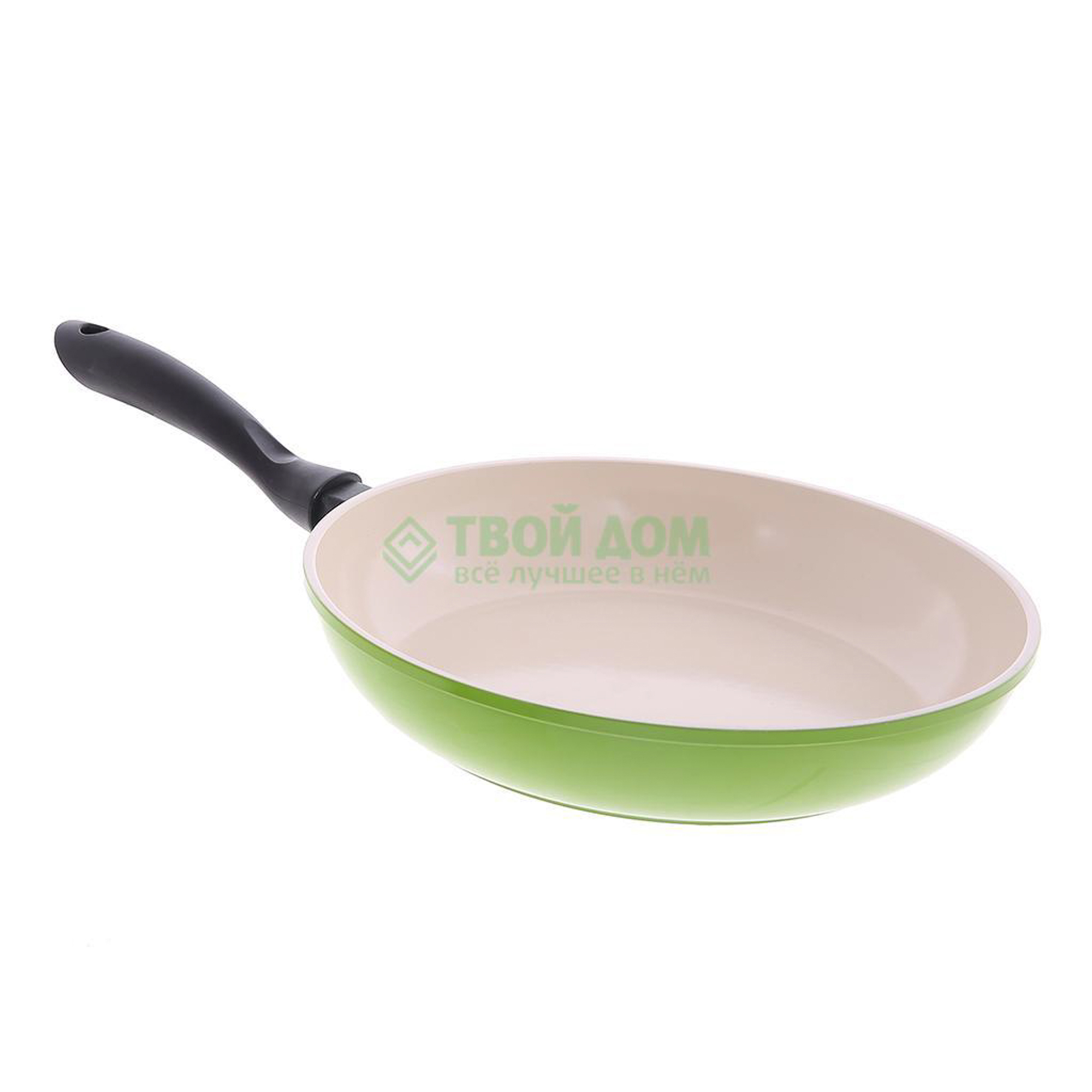 

Сковорода Gipfel Сковорода 30х61 см зеленая литой алюм, Зелёный