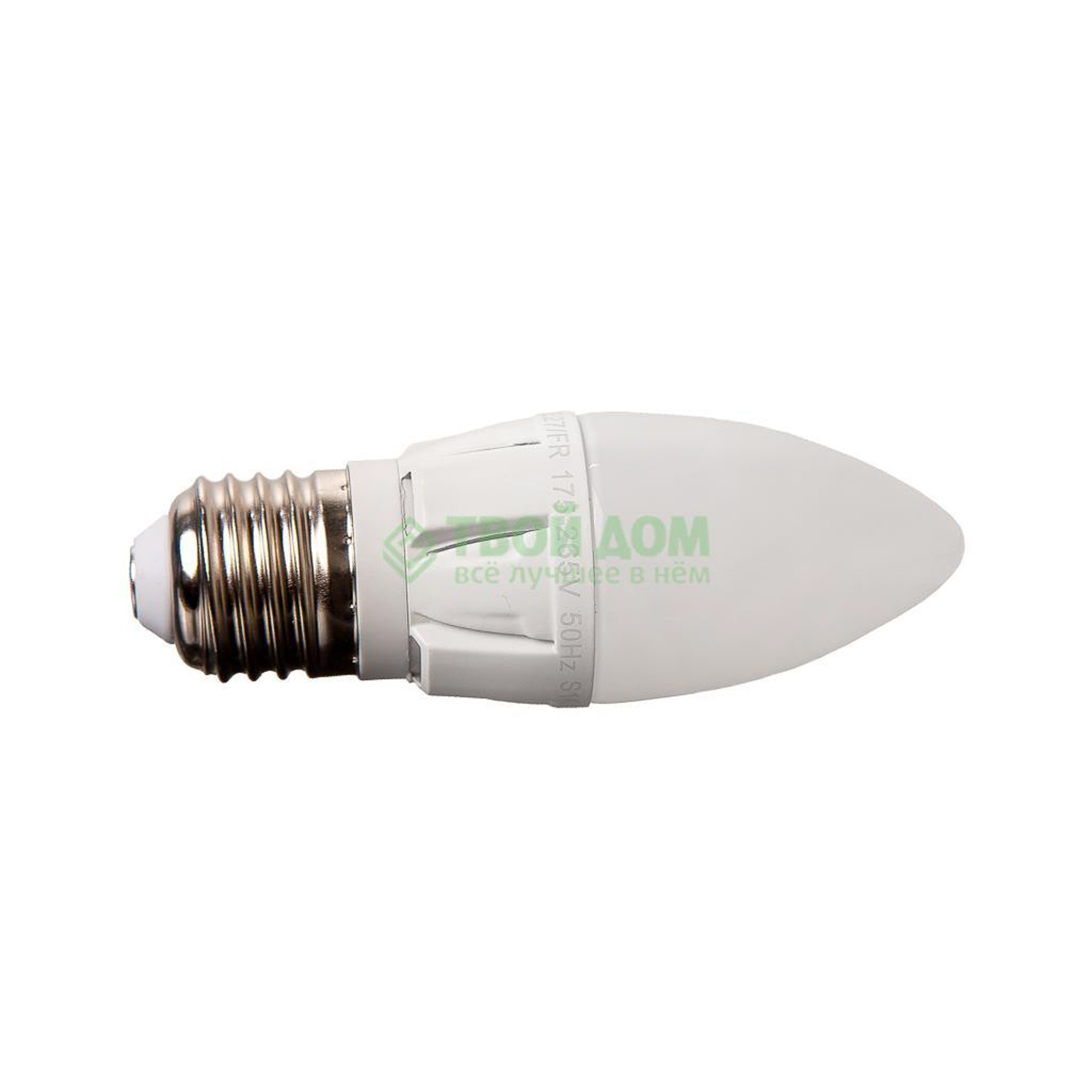 фото Лампочка uniel led-c37-6w/ww/e27/fr alp01wh