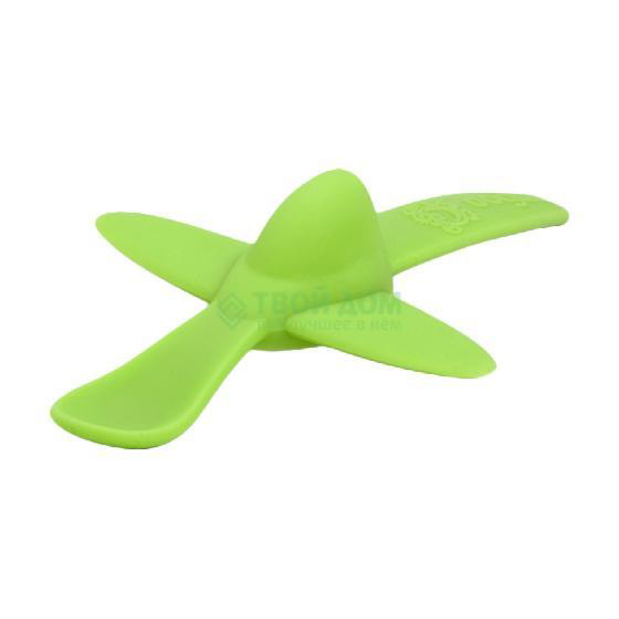 Ложка Oogaa силиконовая зеленая самолет 18см (S831)