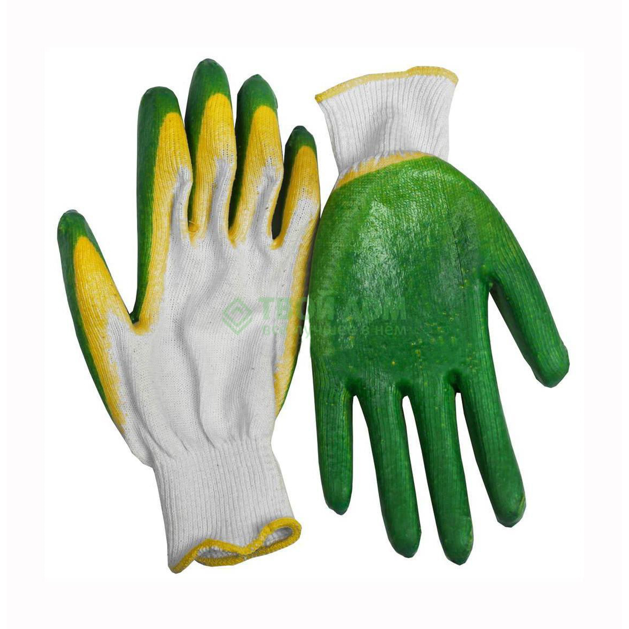 Перчатки хозяйственные ЗУБР 11459-XL, цвет зеленый, размер L/XL