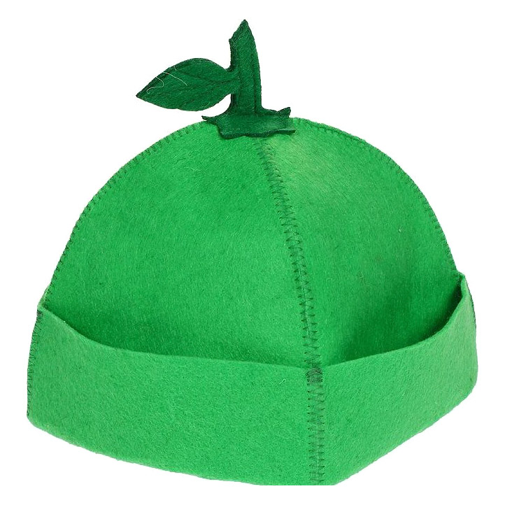 Шапка для бани и сауны Доктор Баня яблочко, цвет зеленый - фото 1