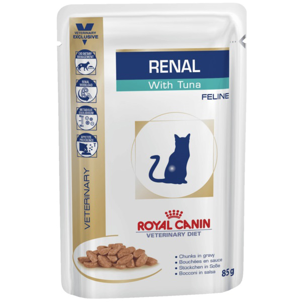 фото Корм для кошек royal canin vet renal with tuna 85 г