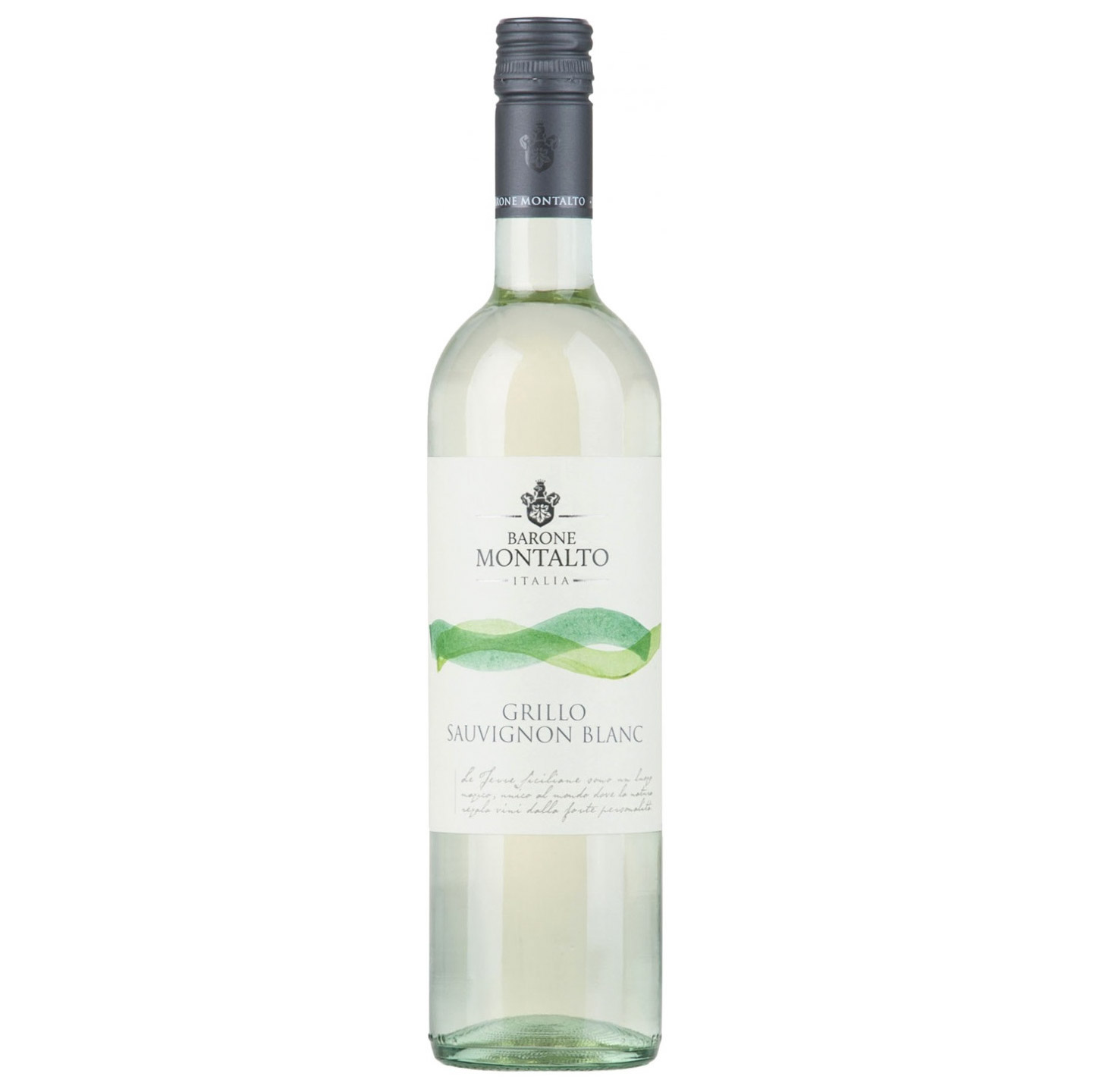 

Вино белое сухое Barone Montalto Grillo-Sauvignon Blanc 0,75 л, Соломенно-желтый с легкими зеленоватыми отблесками