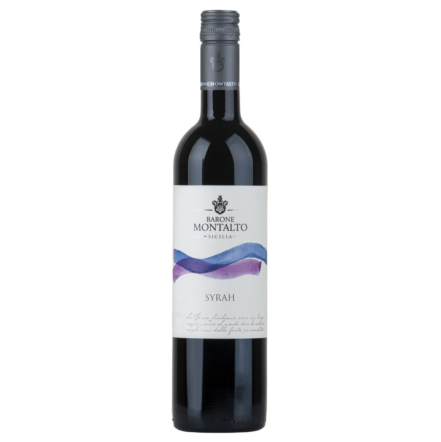 

Вино красное полусухое Baron Montalto Syrah 0,75 л, Рубиново-красный с хорошим блеском