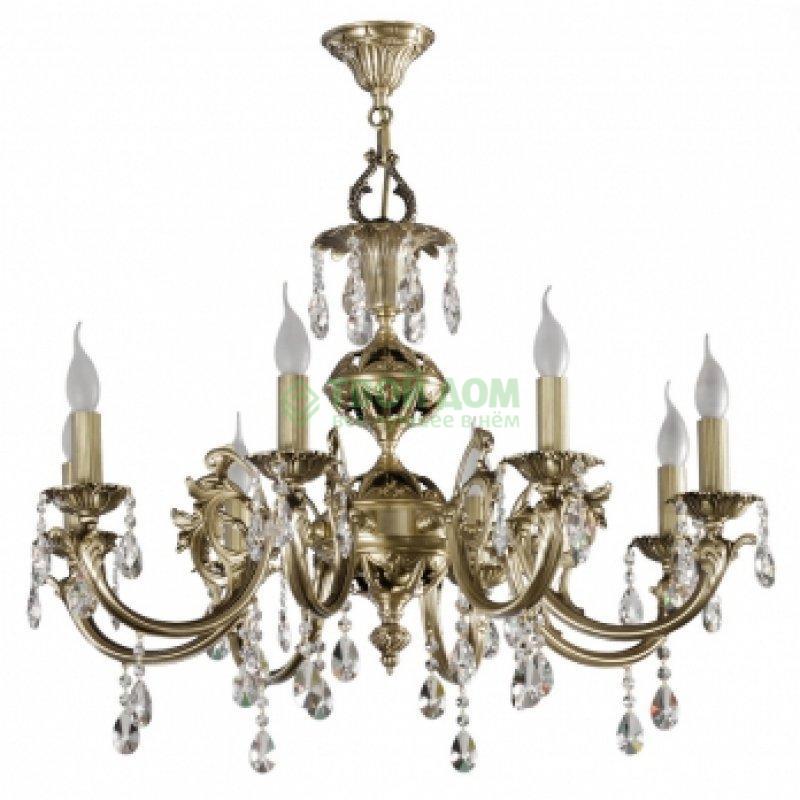 фото Люстра подвесная la lampada lam l 1063/8 bronz+crystal