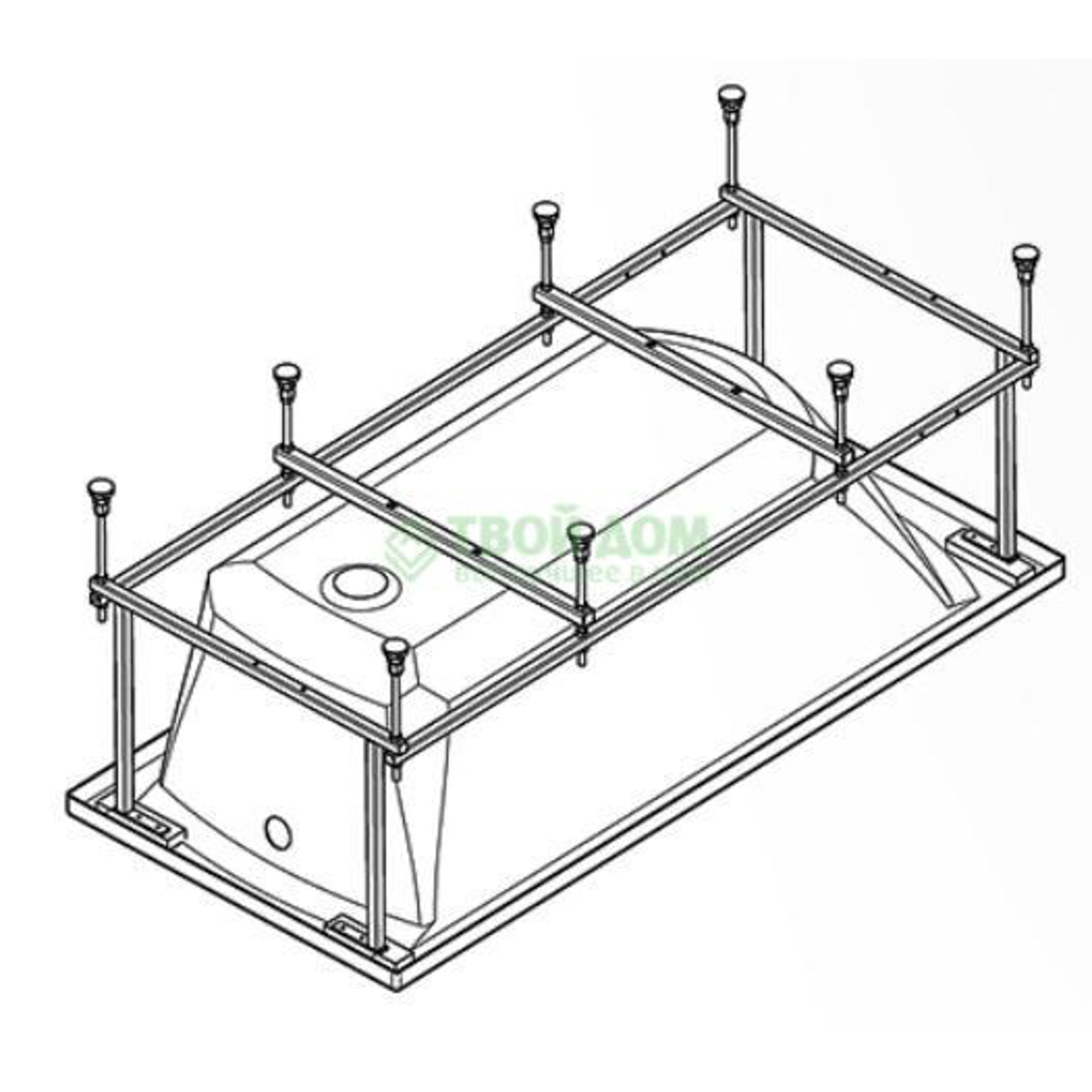 Каркас акриловой ванной. Каркас для ванны Roca easy zru9302907. Каркас для ванны Roca 150х70. Монтажный набор для ванны Roca easy zru9302907. Каркас для ванны акриловой 170х70 Roca.