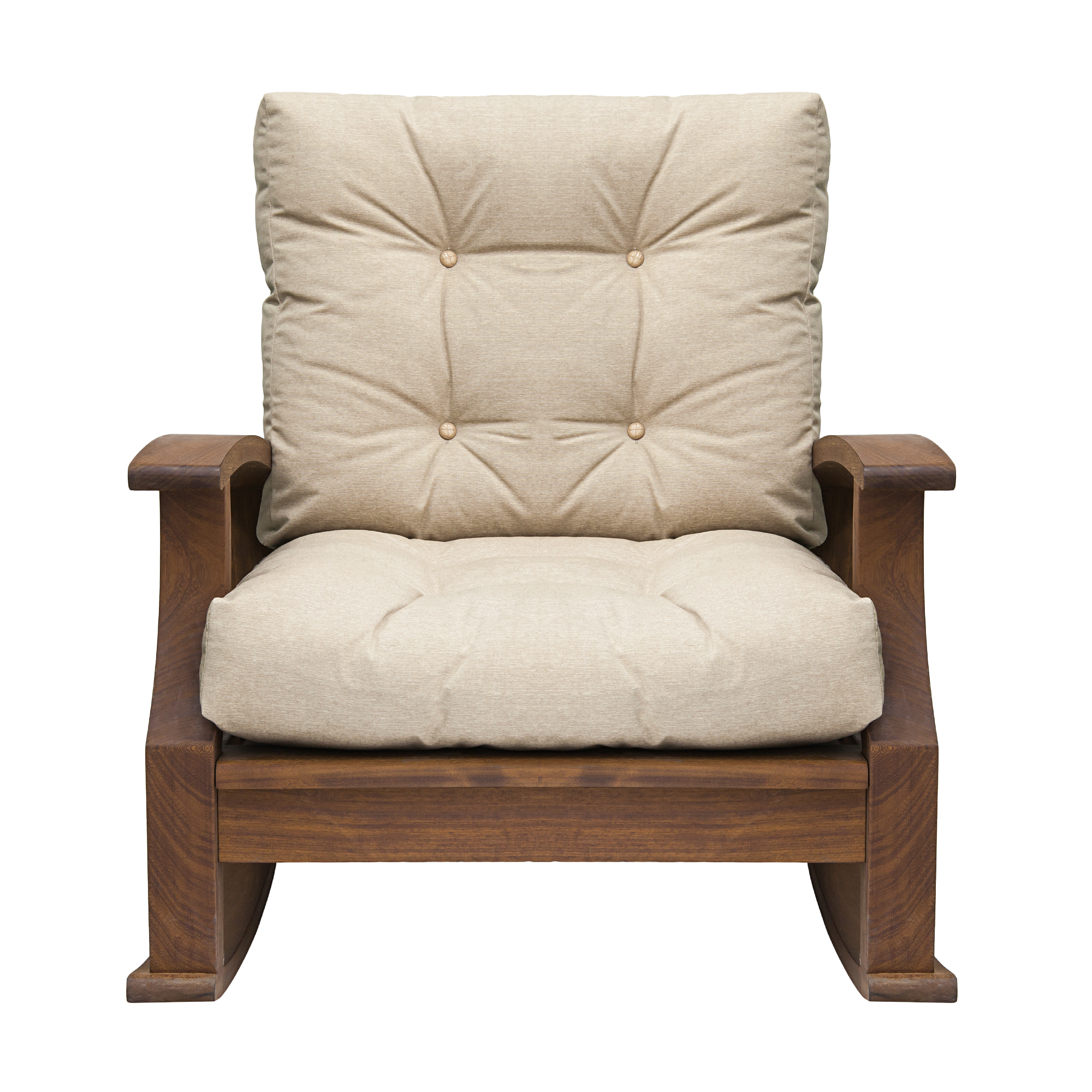 Кресло-качалка с подушкой Intersystem (SKT430), цвет светло-коричневый, размер 100 см - фото 3