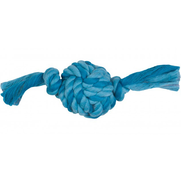 Игрушка для щенков CHOMPER Puppy Веревочный мяч, цвет синий, размер для всех пород