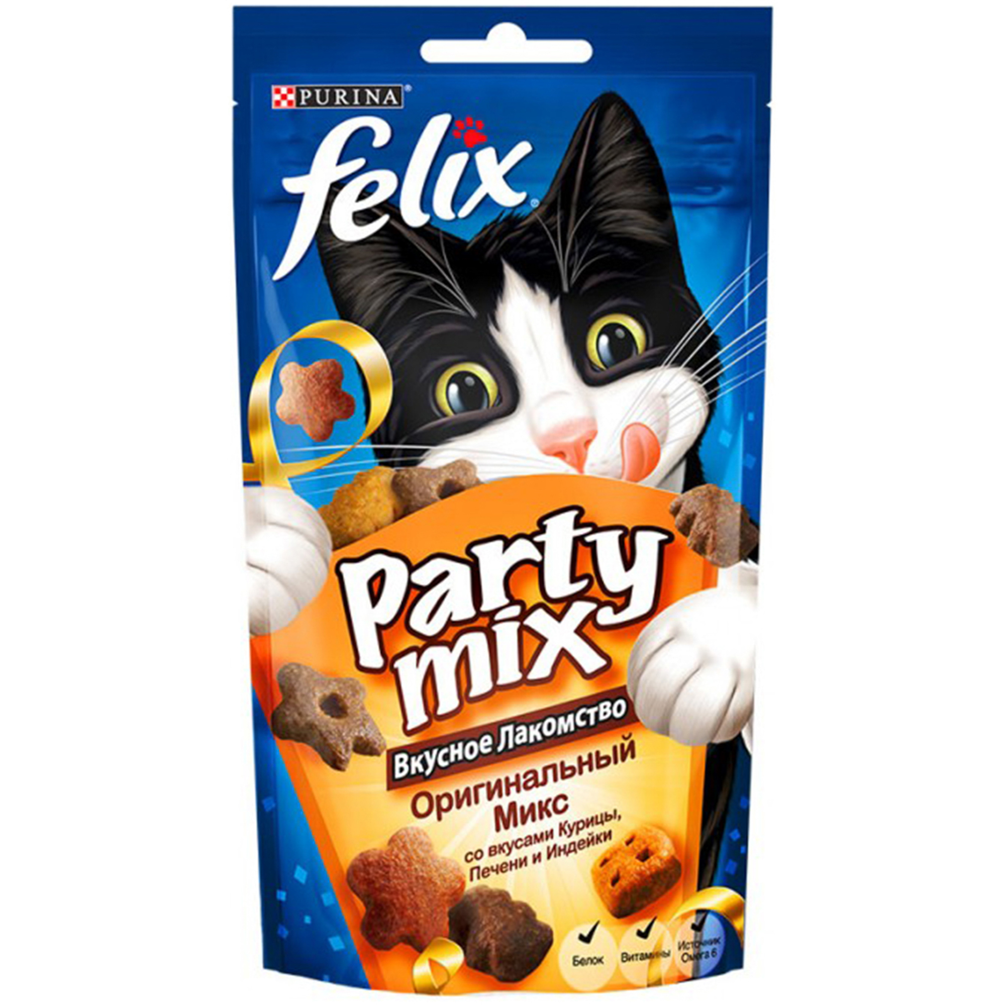 

Лакомство FELIX Party mix Оригинальный Микс 60г