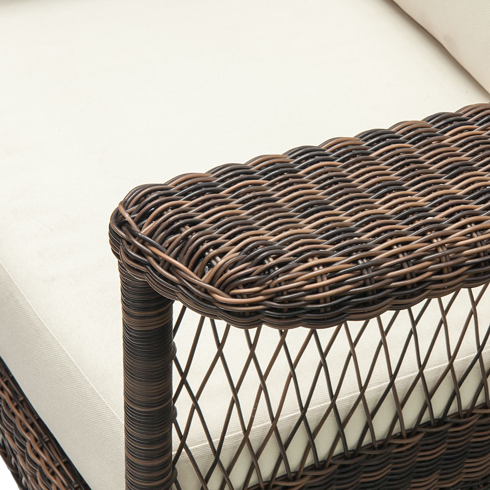 Кресло-качалка Puriartha cappucino (C-740), цвет светло-коричневый, молочные подушки, размер 85 х 83 х 83 см - фото 4