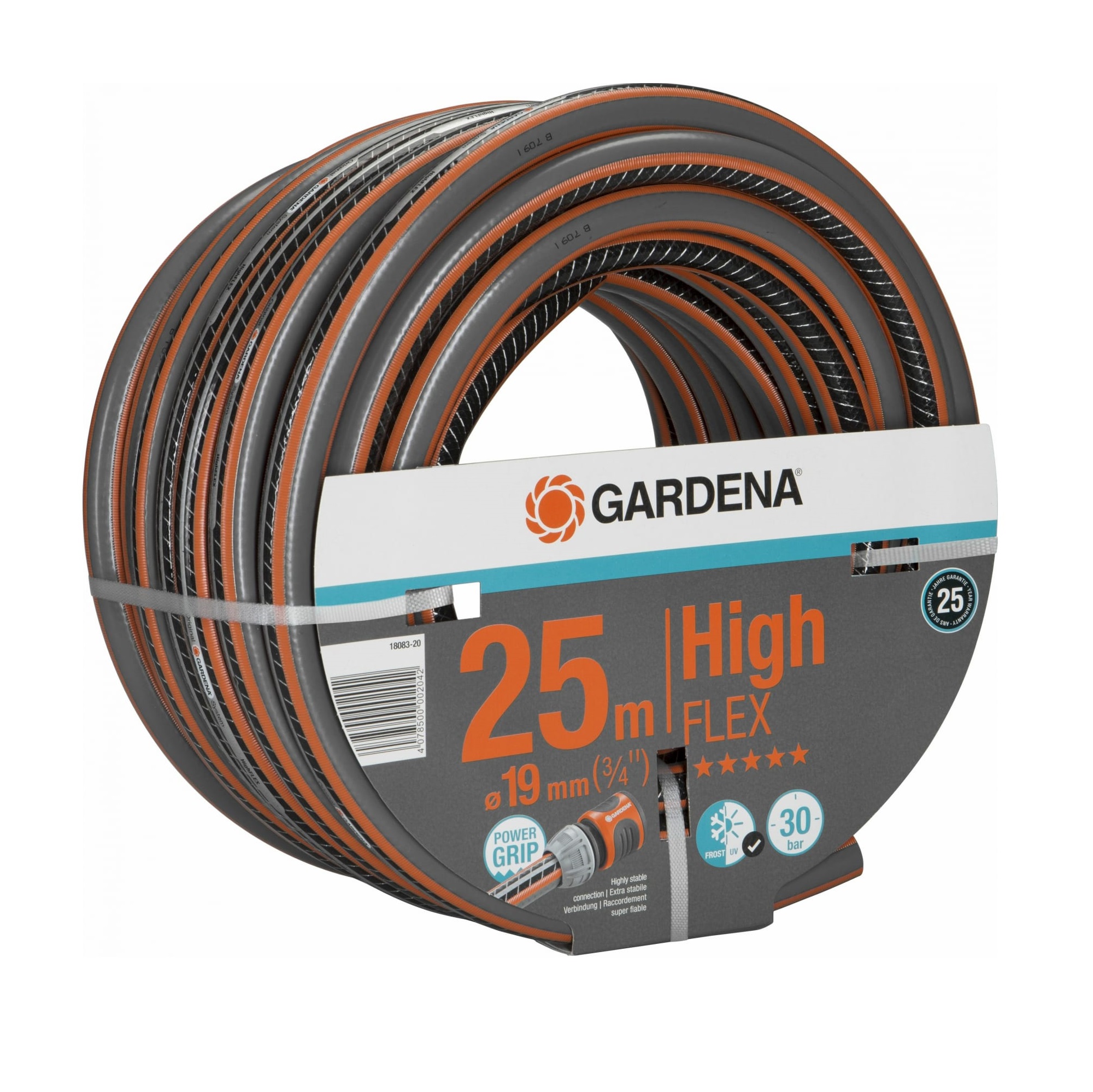 Поливочный шланг Gardena Highflex 10x10 3/4 х 25 м (18083-20.000.00), цвет серый - фото 3