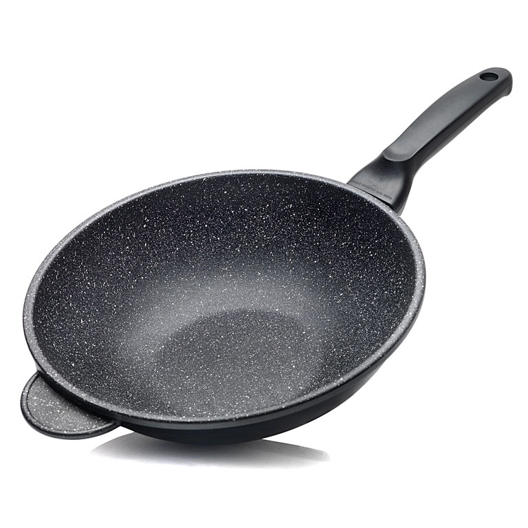 Сковорода-вок Risoli Granito 28 см, цвет черный - фото 1