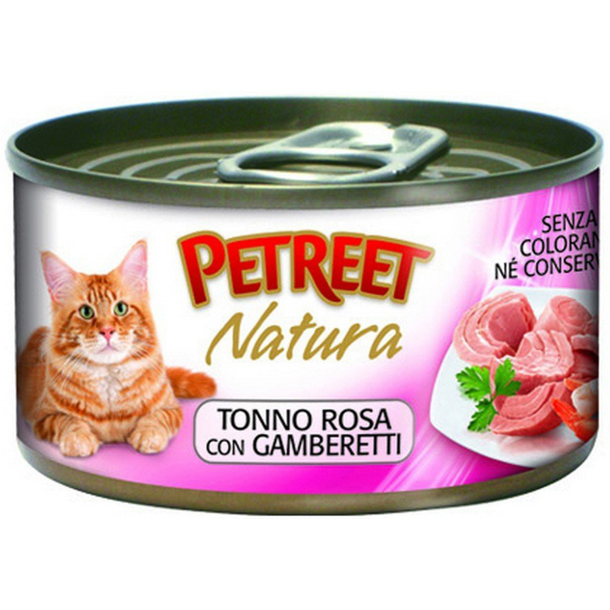 фото Корм для кошек petreet кусочки розового тунца с креветками 70г