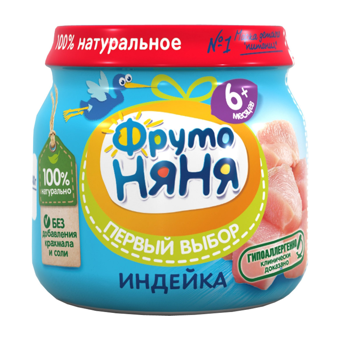 

Пюре мясное ФрутоНяня Индейка 80 г