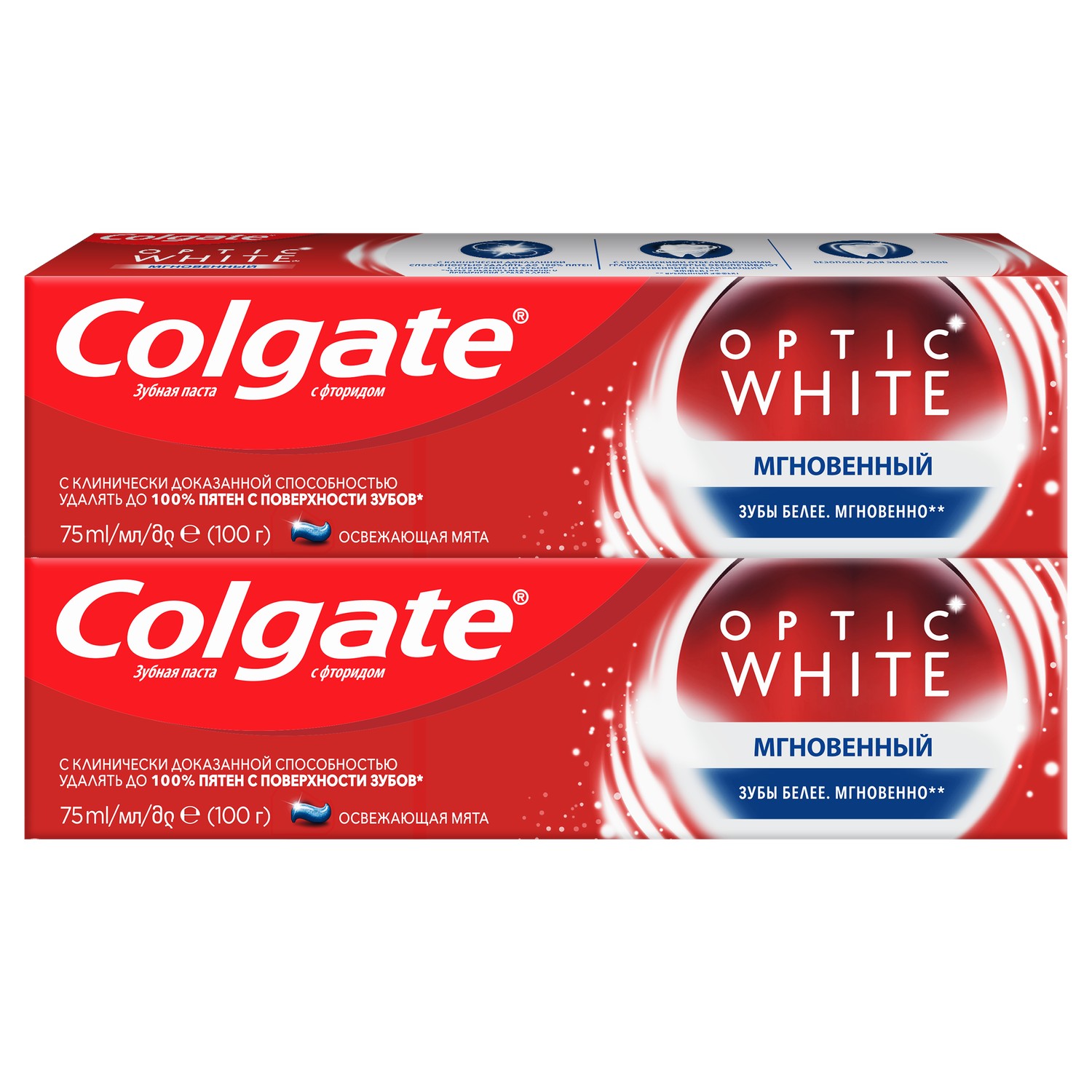 фото Зубная паста colgate отбеливающая optic white 75 мл