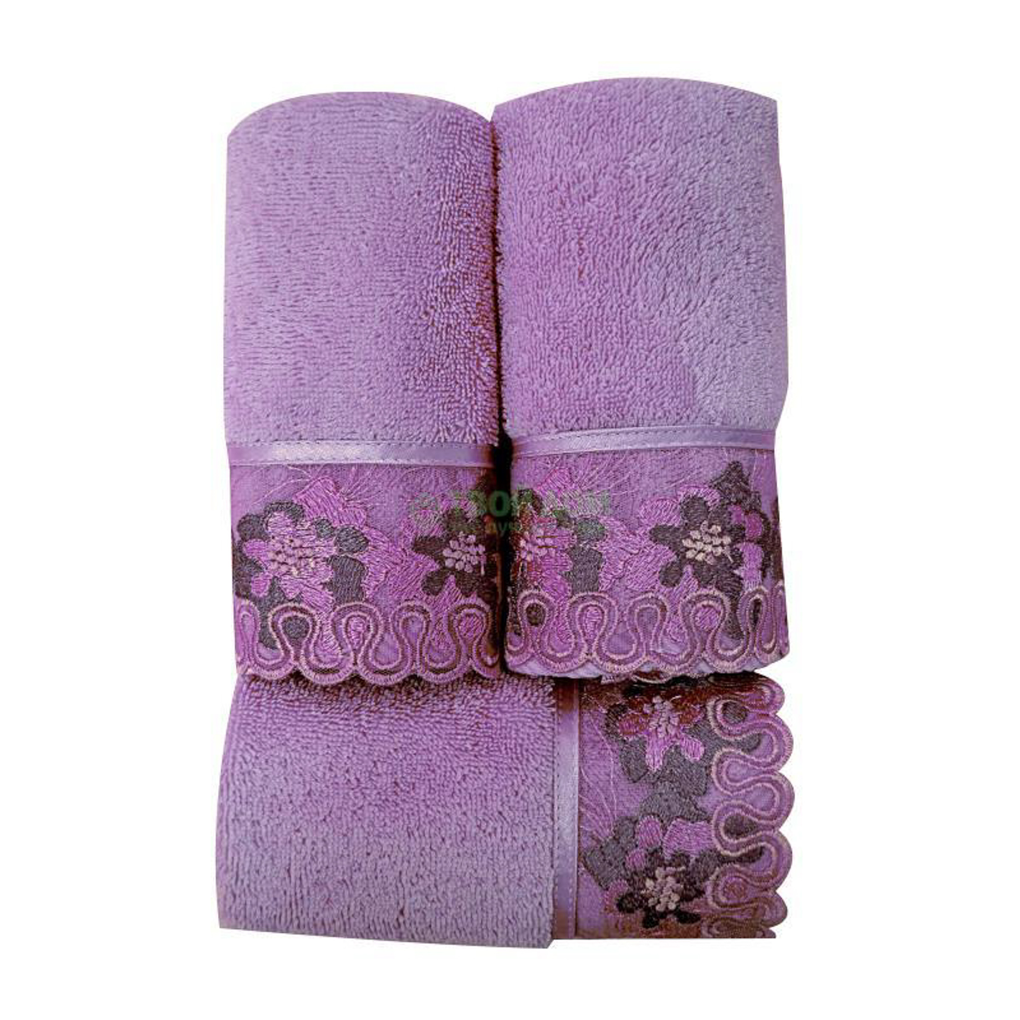 фото Набор полотенец softcotton lalezar 3 шт 32х50 см violet