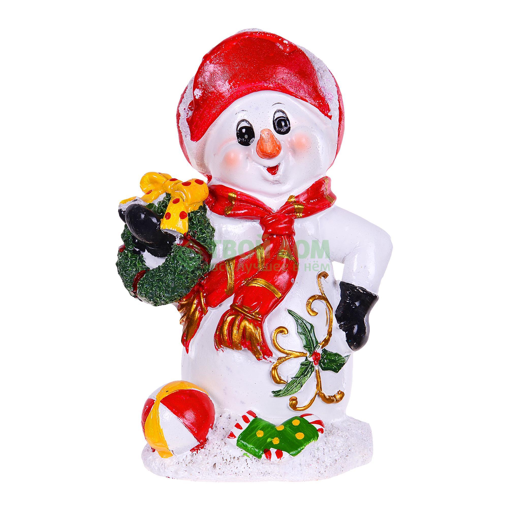 фото Фигурка shishi снеговик 9.4х7.7х14.5см (yw-m13170)