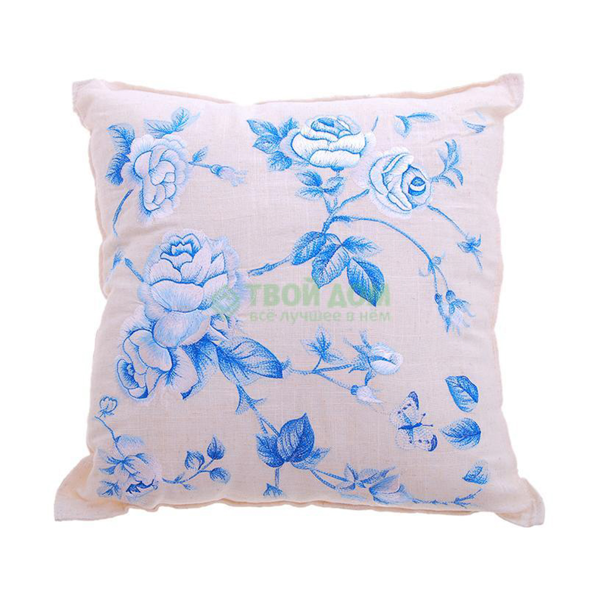 

Подушка DHC Роза 40х40см, Синий;белый