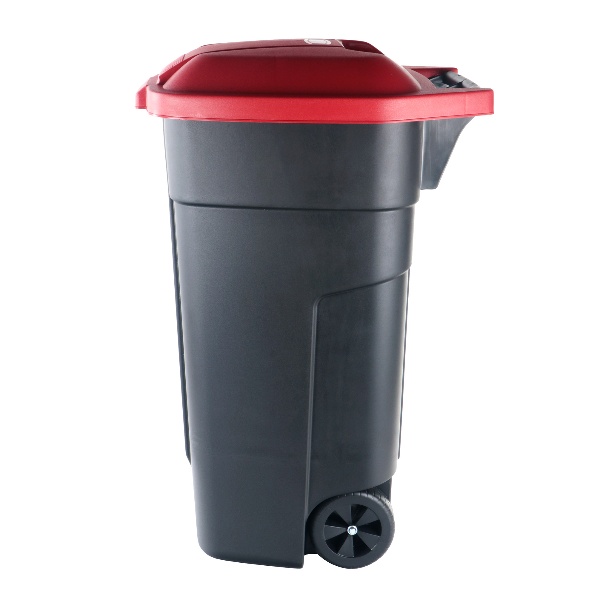 Контейнер для мусора на колёсах Curver черный/красный - фото 2