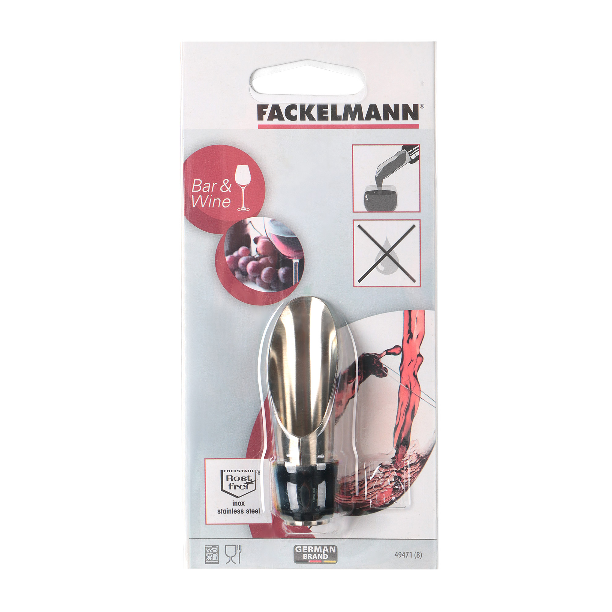 Насадка - дозатор для бутылки Fackelmann, цвет хром - фото 1