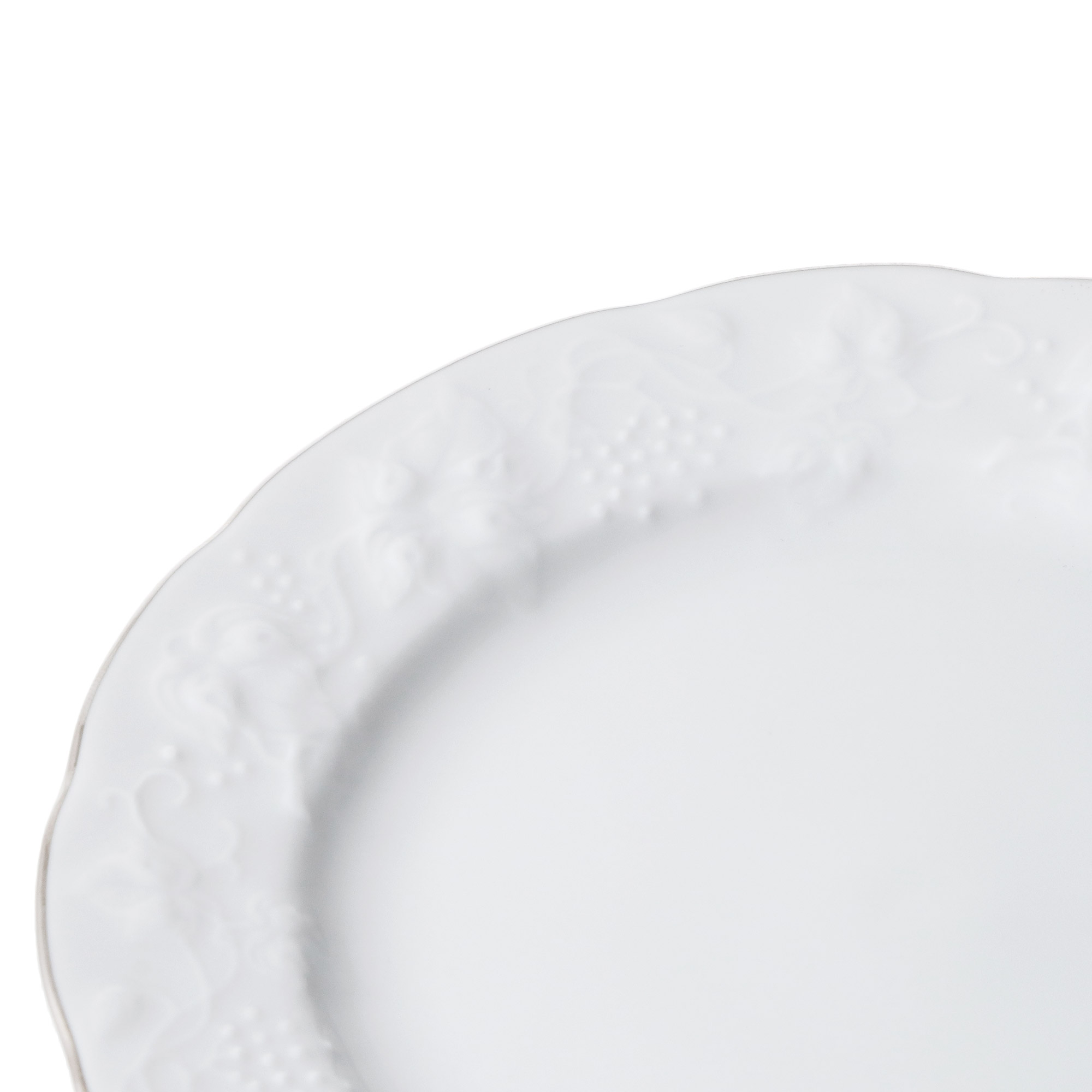 Тарелка Yves de la Rosiere Vendange Platine десертная 16 см, цвет белый - фото 3