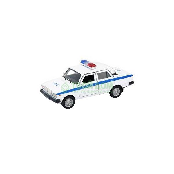 Машинка Welly Lada 2107 Полиция White (43644PB), цвет белый - фото 1