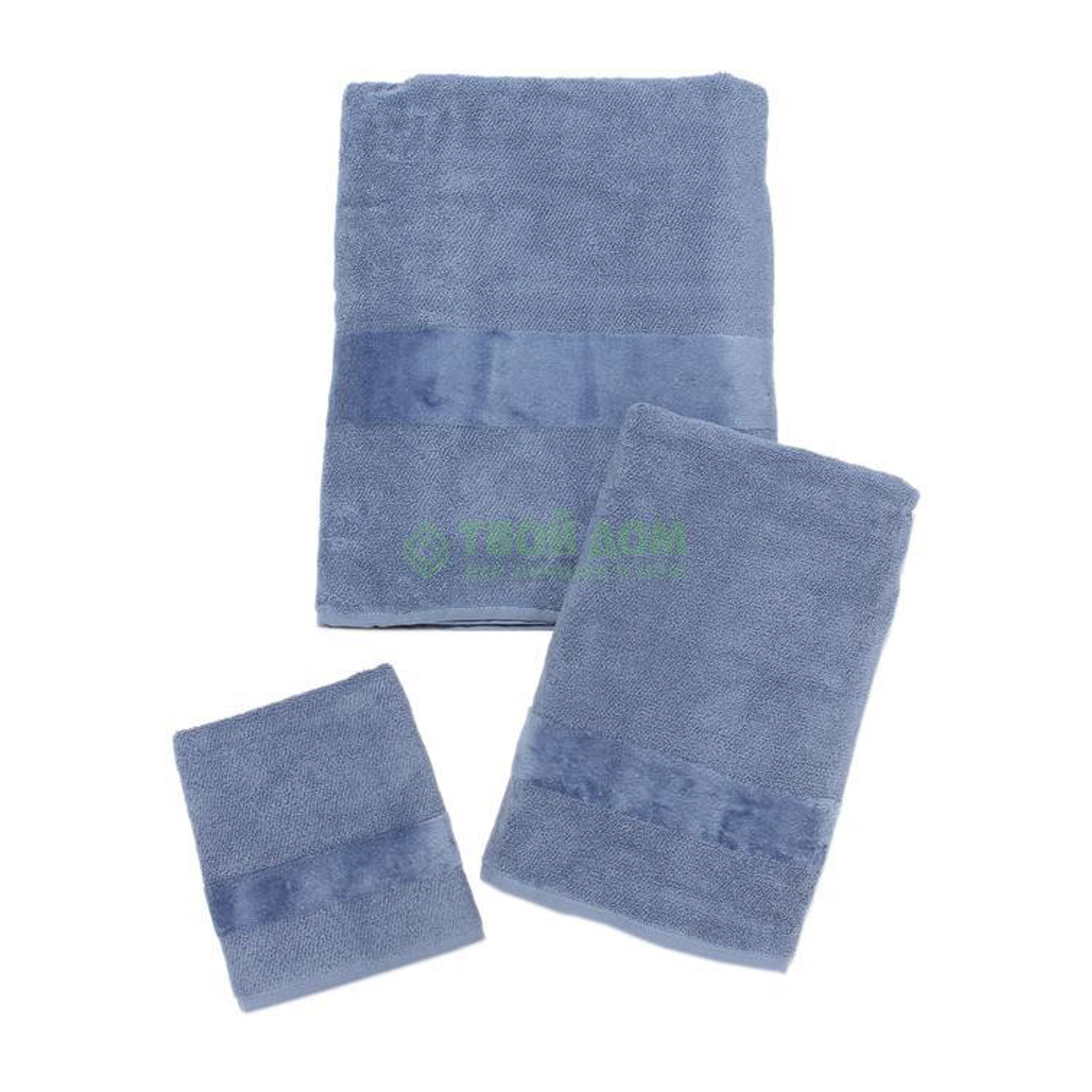 

Набор полотенец Carrara Комп полот 3пр 40х60+60х110+100х160 fybe 13678, Синий